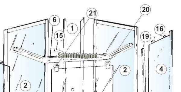 IDO Showerama S2104 Колесики (ролики) левые